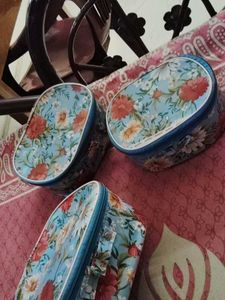 Set of 3 Pouches sky-blue