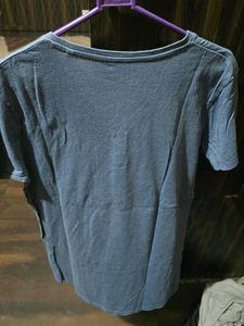 Men's Blue V-Neck T-Shirt