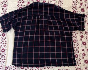 Navy Blue Checkered Shirt