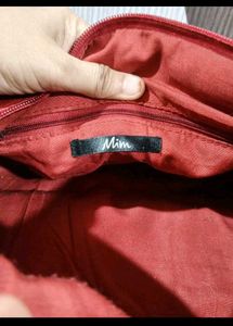 Chic Red Leather Handbag with Tassel