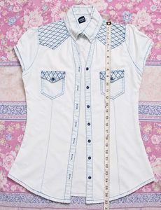 Denim Short Sleeve Top