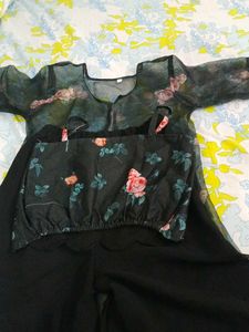 free DELIVERY Crop Top and Palazzo Set