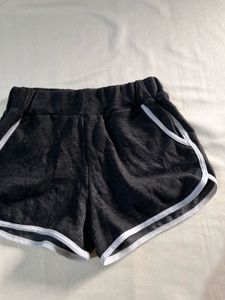 Black Dolphin Shorts with White Trim