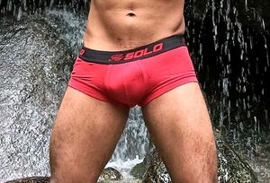 Men's Red Solo Boxer Briefs