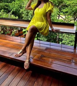 Neon Yellow ZARA Mini Dress