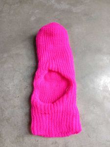 Hot Pink Knit Ski Mask