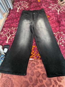 Wide Leg Black Jeans