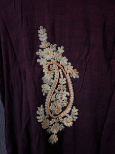 Maroon Kurta with Golden Embroidery | long kurti