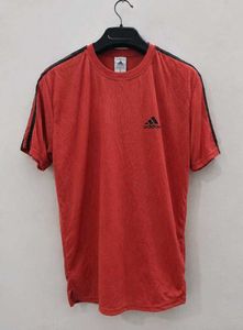 Adidas Coral Red Sports T-Shirt | Half Sleeve