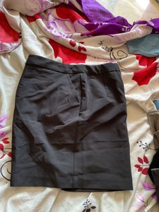 black mini skirt