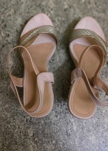 Sparkly Pink Platform Wedge Sandals