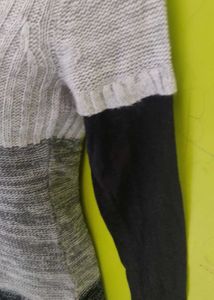 Gray Knit Tunic Sweater