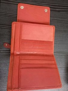Red  leather Wallet