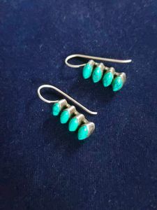 Vintage|Antique|Turquoise|Pure Silver Dangler