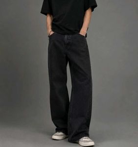 Loose Fit Black Denim Jeans
