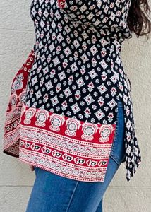 Printed Kurta with Unique Sleeve Detail