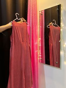 Red Polka Dot Maxi Dress
