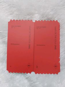 Jin And V MOTS ONE Official Holo Tickets