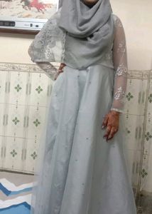 Elegant Gray Maxi Dress