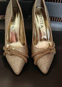 Sparkly Glitter Heels with Gem Accents