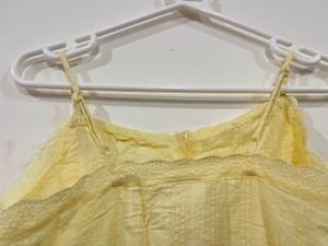 Yellow Lace Trim Cami Top from Westside (S)