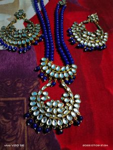 Blue Kundan Jewelry Set