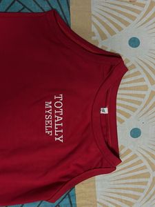 Red Tank Top with "Totally Myself"