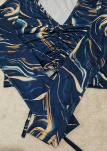 Ruched V-Neck Crop Top