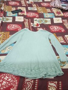 Light Blue Knit Sweater Dress