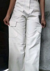 Cream Cargo Pants