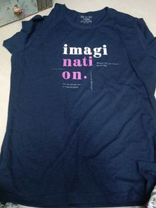 Navy Blue "Imagination" Graphic T-Shirt