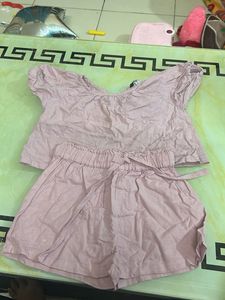 Cute Pink Top and Shorts Set