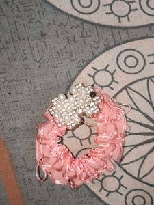 Shimmering Ruffled Scrunchie
