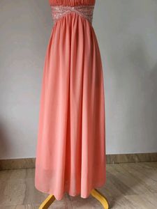 New Elegant Coral Maxi Dress