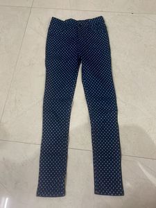Patterned Blue Jeans