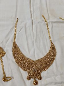 Necklace Gold Diamond With Cuffs