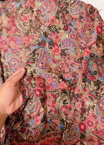 Boho Floral Wrap Top