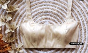 Raw silk blouse padded