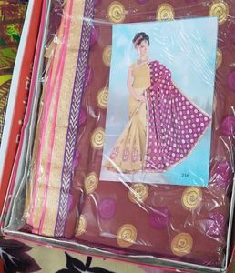 Two Saree Combo Lehenga Type 😍