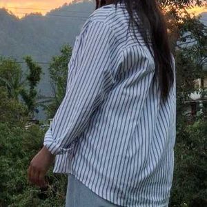 Striped Button-Up Shirt