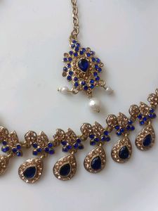 Stunning Blue &amp; Gold Jewellery Set
