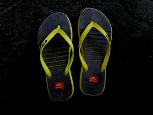 Imported Blue & Yellow Flip Flops
