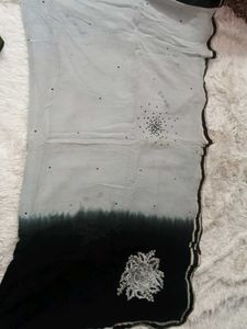 Elegant Black &amp; White Saree🖤🥳🤩