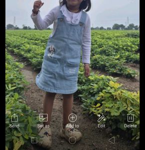 Minnie Mouse Denim Pinafore Dress