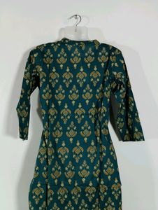 Sea Green Printed Kurta Set (Women)