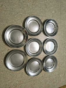 Set of 8 Stainless Steel Plates