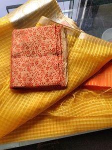 Beautiful Yellow Organza Saree🟡💛🟡💛