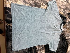 Stylish cyan Patterned Polo Shirt