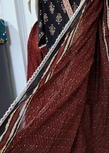 LIBAS PURE Cotton Complete Suit Set With Plazoo And PURE Cotton Duppatta