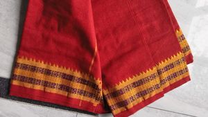 Traditional men's Red Dhoti